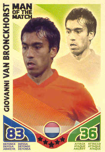 GIOVANNI VAN BRONCKHORST - MATCH ATTAX M.OF MATCH CARD
