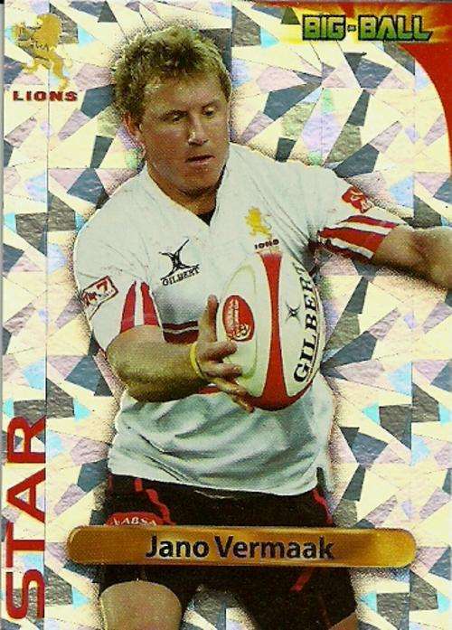 JANO VERMAAK - 2010 BIG BALL RUGBY  STAR CARD