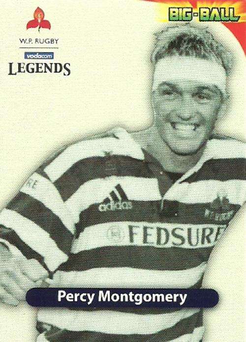 PERCY MONTGOMERY - 2010 BIG BALL RUGBY  LEGENDS CARD