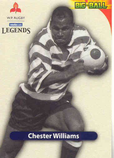 CHESTER WILLIAMS - 2010 BIG BALL RUGBY LEGENDS CARD