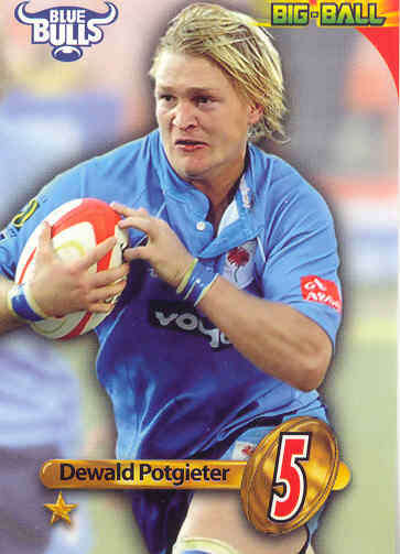 DEWALD POTGIETER - 2010 BIG BALL RUGBY BASE CARD
