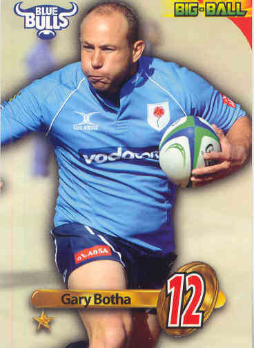 GARY BOTHA - 2010 BIG BALL RUGBY BASE CARD