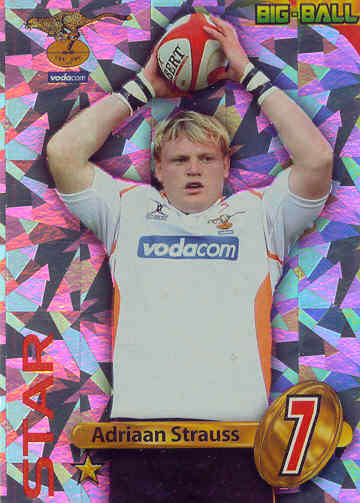 ADRIAAN STRAUSS - 2010 BIG BALL RUGBY STAR CARD