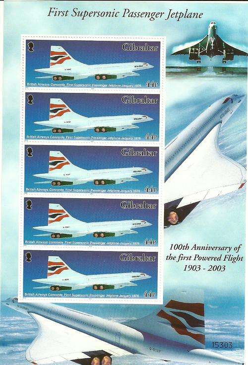 2003 CONCORDE SHEETLET ( 100th  Anniversary of the first powered flight 1903 - 2003 )