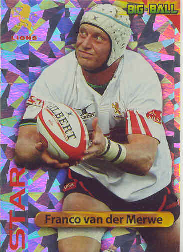 FRANCO VD MERWE - 2010 BIG BALL RUGBY STAR CARD