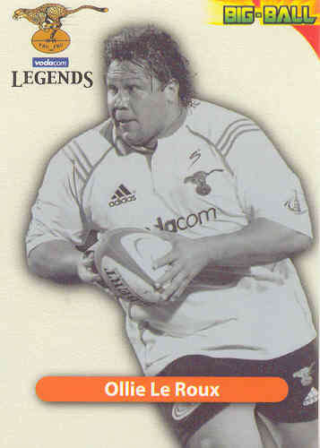 OLLIE LE ROUX - 2010 BIG BALL RUGBY LEGENDS CARD