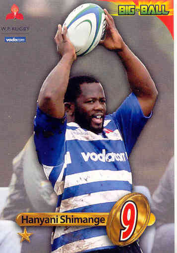 HANYANI SHIMANGE - 2010 BIG BALL RUGBY BASE CARD