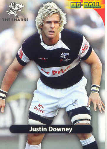 JUSTIN DOWNEY - 2010 BIG BALL RUGBY BASE CARD