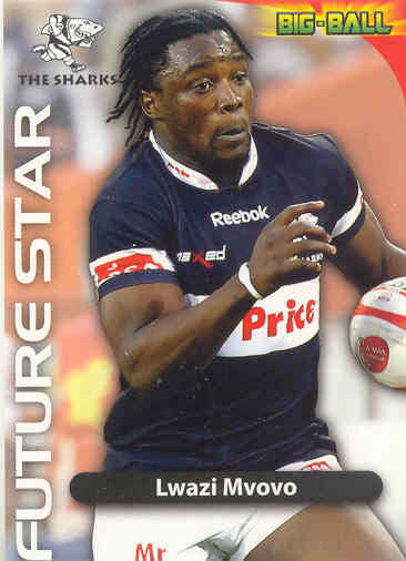 LWAZI MVOVO - 2010 BIG BALL RUGBY FUTURE STAR CARD