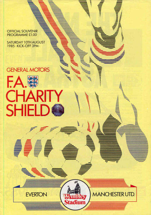 Everton v Manchester United 1985 Community Shield Official Match Programme