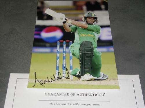 ALBIE MORKEL SOUTH AFRICA CRICKET HAND SIGNED A4 SIZE PHOTO
