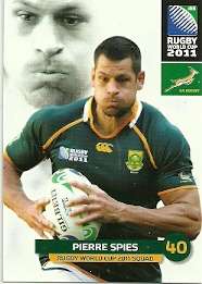 PIERRE SPIES - 2011 RUGBY WORLD CUP COLLECTION BASE CARD 093