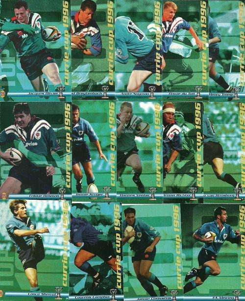 1996 SPORTS DECK CURRIE CUP COLLECTION - BLUE BULLS BASE CARDS FULL SET  ( 14 CARDS )