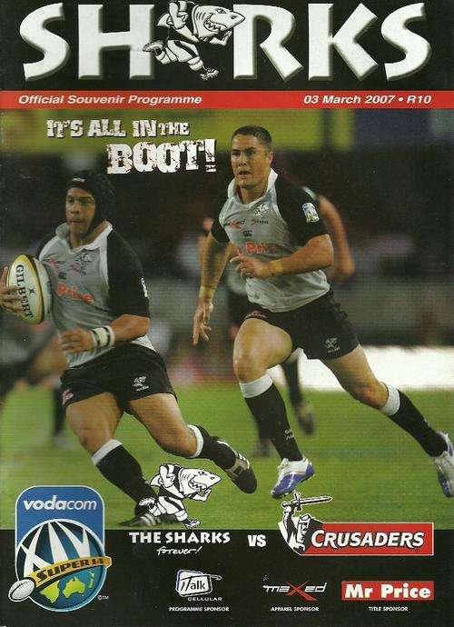Sharks v Crusaders 2007 Super 14 Match Programme