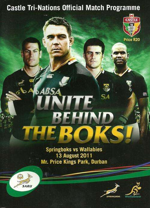 South Africa v Australia 2011 Tri Nation Match Programme