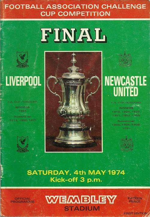 Liverpool v Newcastle 1974 FA Cup Final Programme