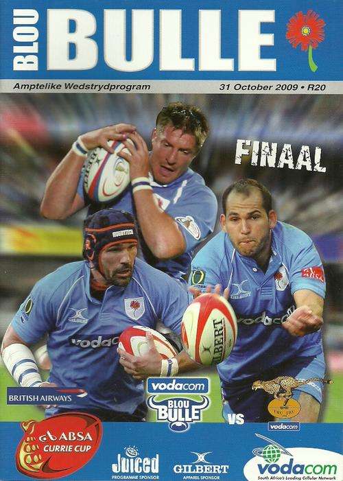 Blue Bulls v Cheetahs 2009 Currie Cup Final Match Programme