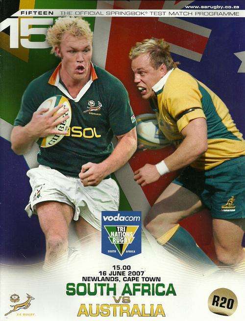 South Africa v Australia 2007 Tri Nations Match Programme