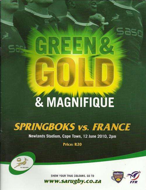 South Africa v France 2010 Test Match Programme