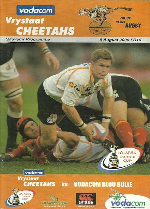 Cheetahs v Blue Bulls 2006 Currie Cup Match Programme