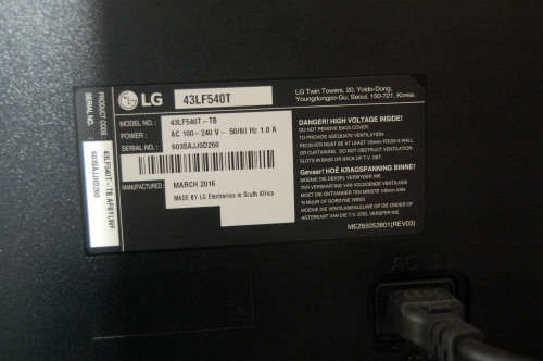 LG Flat TV 43 inch LED * REDUCED TO GO