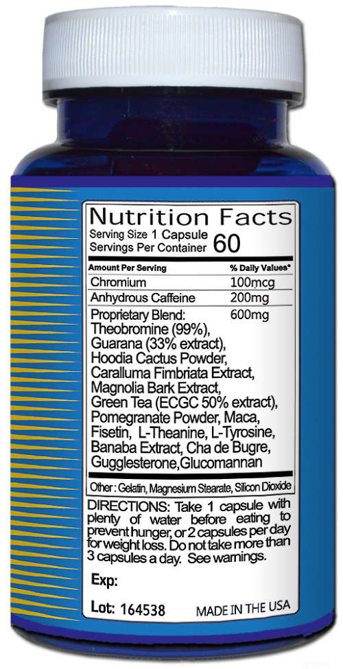 Appetite Suppressant Weight Loss Supplement (60 Capsules) APPETITE AWAY