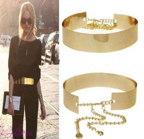 Ladies gold belts sale top