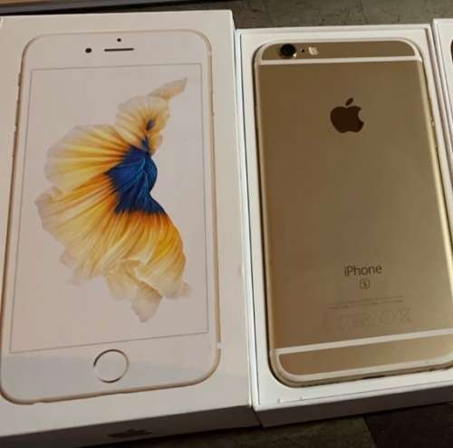 Apple iPhone 6S 16GB Gold (Good condition but small crack on top right - box + charging cable incl)
