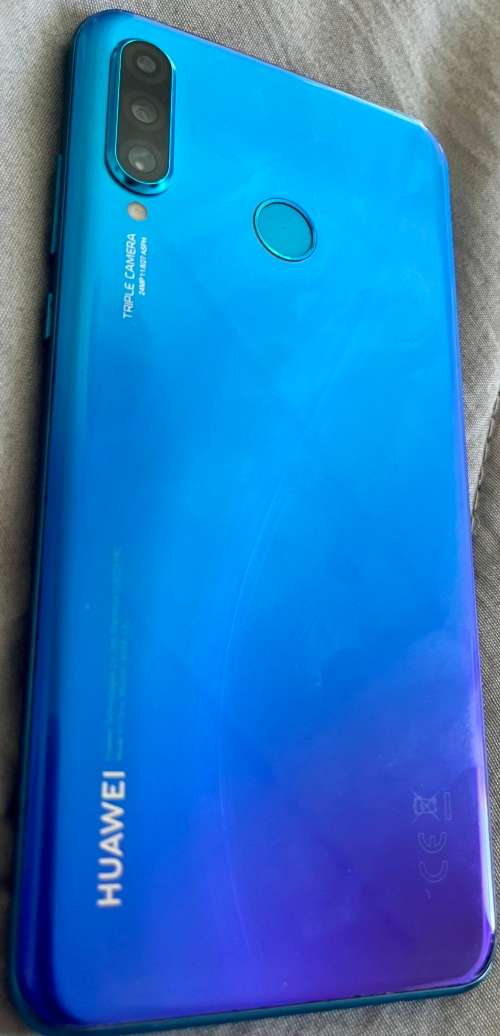 Huawei P30 Lite dual sim 128gb blue (Very good condition with charging cable)