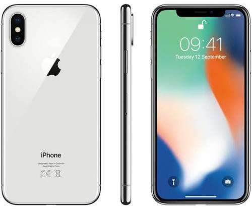 Apple iPhone X 64GB silver  battery 84%(very good condition with charger - no Face ID )