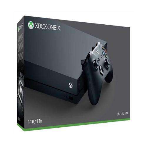 Xbox One X 1TB with 1 controller & game (good condition - black no box)