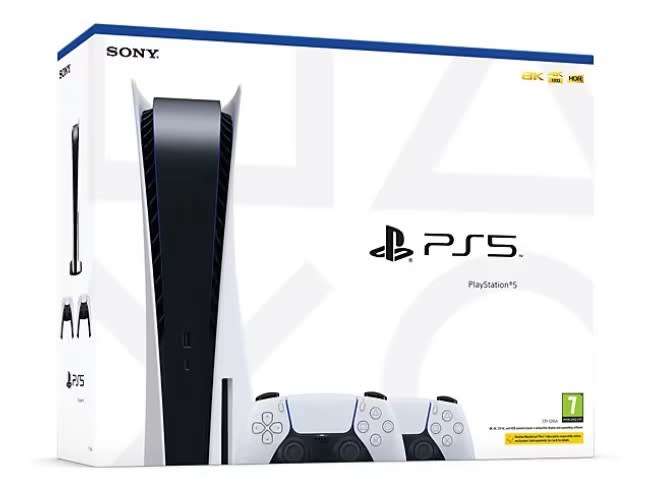 Sony PlayStation 5 PS5 Disc Edition with 2 controllers & game (excellent condition)