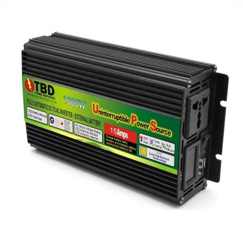 1000-Watt Inverter Charger with UPS Function Have Power 24/7 Auto-Switching 12 volt Battery input