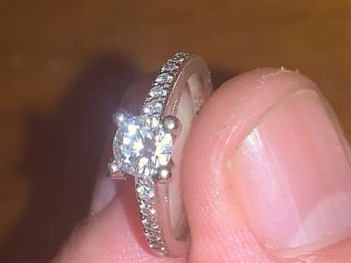 18ct WHITE GOLD PAVED DIAMOND RING