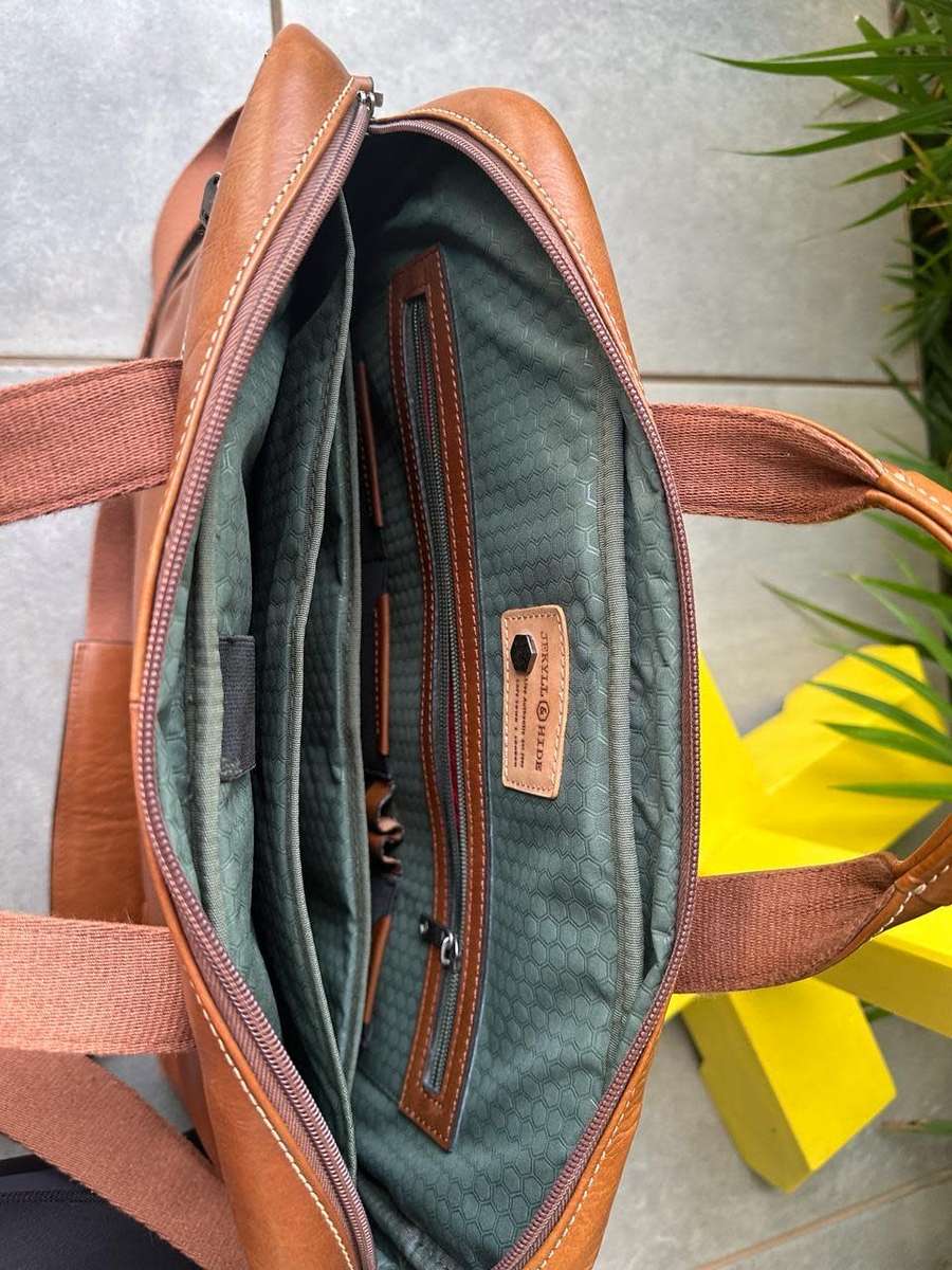 Jekyll and hide Montana Medium Leather 15" Laptop Briefcase, Colt