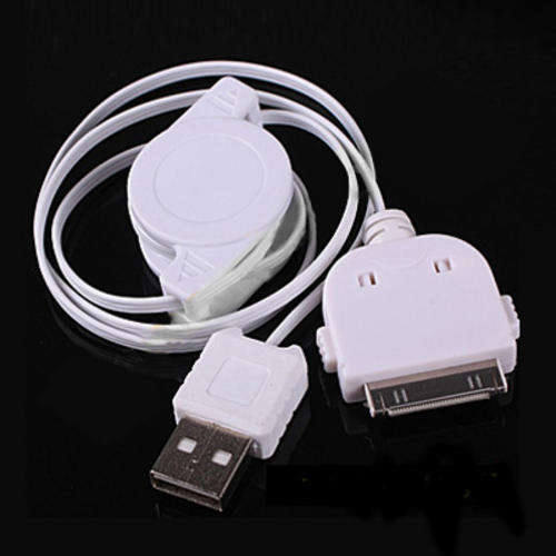 iPod iPhone Retractable 70cm USB to Dock-Connector Cable *** FREE SHIPPING ***
