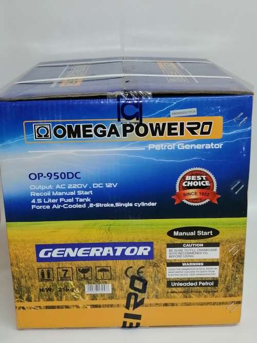 Petrol Generator 950W - Run small appliances( TV, Fridge and light)