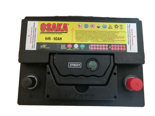 Maintenance free Vehicle battery 12V- 646 size 60AH- OSAKA