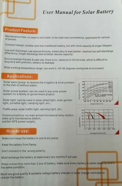 12V 200AH Slimline Gel Battery Hoselect