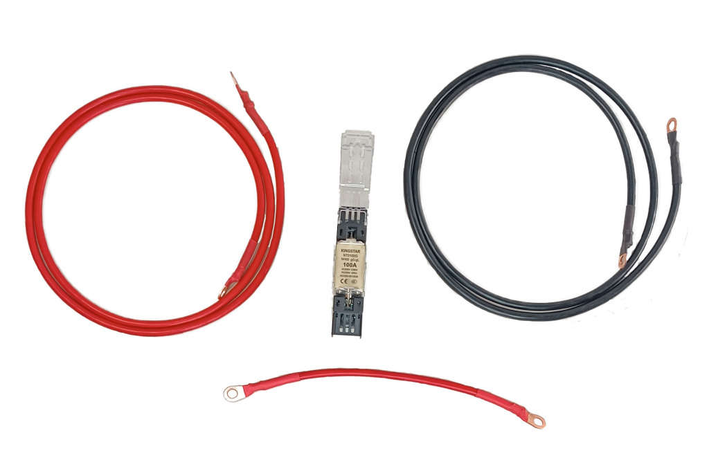 Lithium Battery to Inverter Cable Kit 12V, 24V, 48V with Fuse
