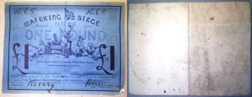 EXTREMELY -  MAFEKING SIEGE 1 POUND NOTE - FEW IN MARKET