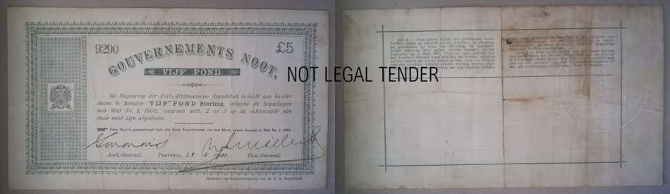 5 POUND/POND - 1900 GOUVERNEMENT  - 5 POUND/POND (No9290)