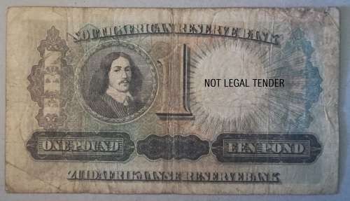 RARE - 2 SEPTEMBER 1927 - SOUTH AFRICA 1 POUND/POND NOTE - WH. CLEGG