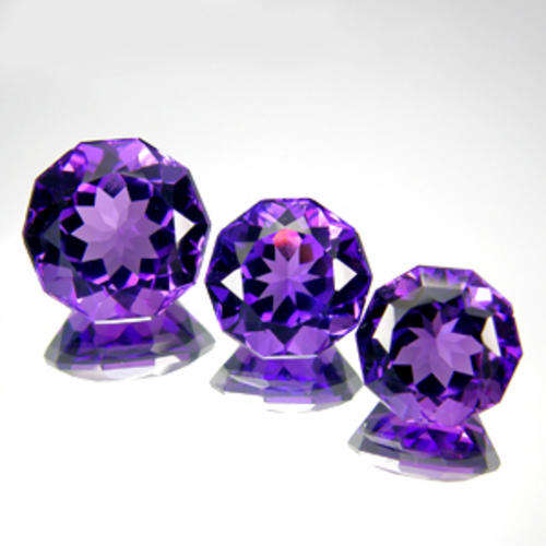 3 PIECE 31.35 tcw FANCY CUT PURPLE AMETHYST