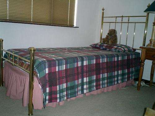 Single Solid Brass Bed with quality mattress