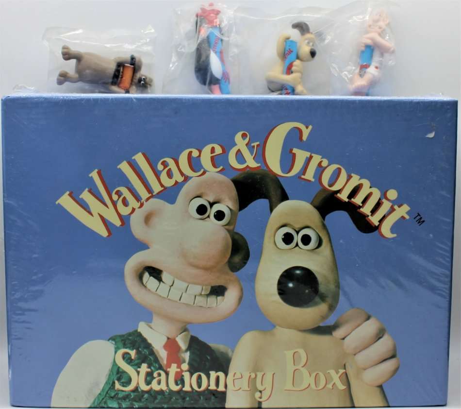 Wallace & Gromit - Collectable Stationery Box Plus 4 Character Pencils - Factory Sealed - Licensed