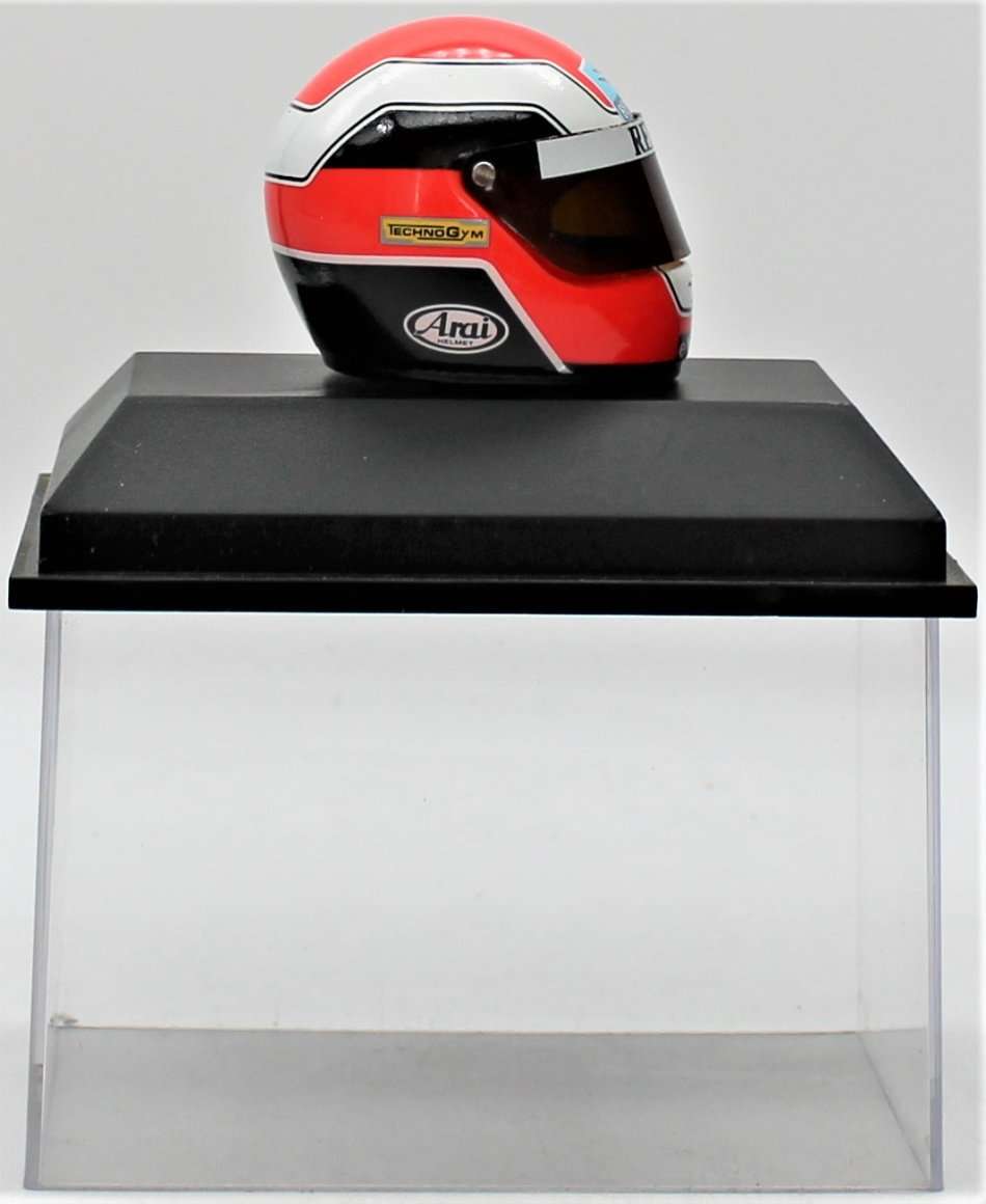 MiniChamps - 3x Formula 1 Driver Helmets in Display - Johnny Herbert & Damon Hill - 1995, 1996