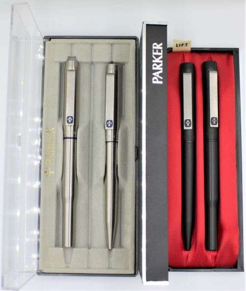 Parker - Series 25 - 2x Ball & Fountain Pen Sets - Boxed - 1975-1994