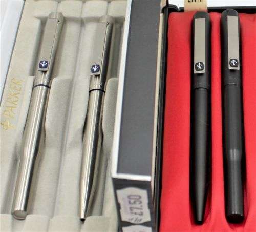 Parker - Series 25 - 2x Ball & Fountain Pen Sets - Boxed - 1975-1994