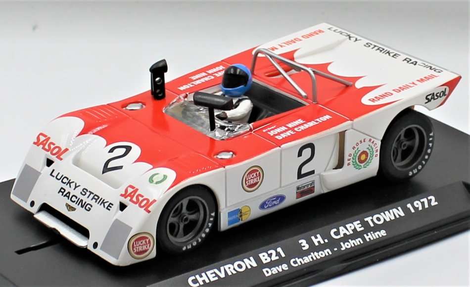 Fly - Chevron B21 1972 3Hr Lourenco Marques & 1972 Team Gunston 3Hr Cape Town Slot Cars - Unused